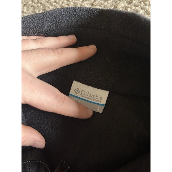 Columbia Jacket Women Large Black Full Zip Fleece Embroidered Outdoors Hiking - Picture 3 of 6